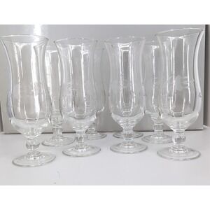 Set of 8 Pincess House Heritage Hurricane Glasses Stemmed Parfait Dessert #450